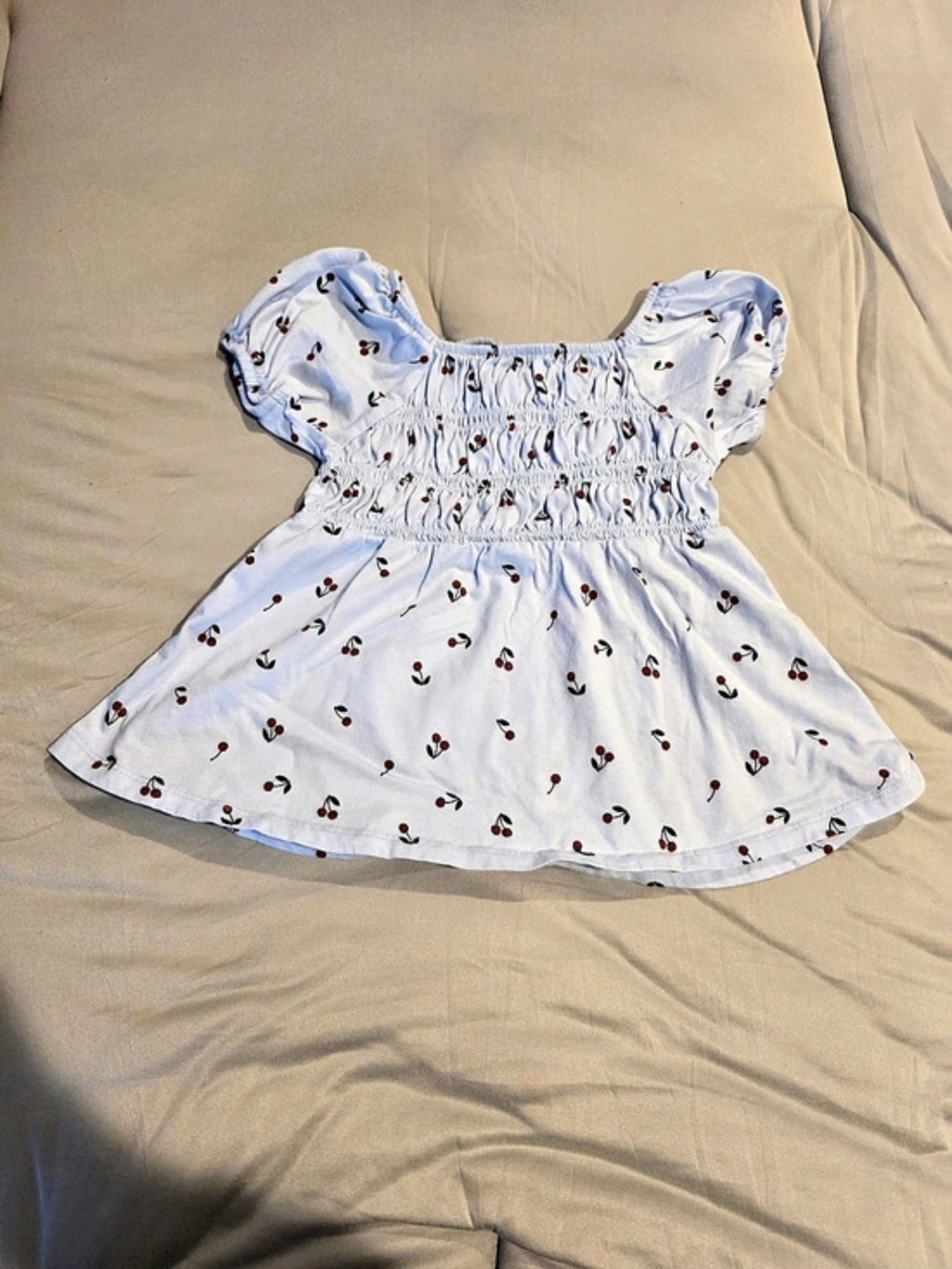 Girls Floral Smocked Casual Dressy Shirt